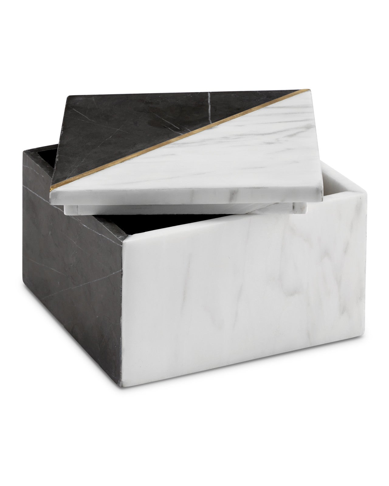 Deena Black & White Marble Box